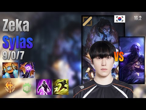 Zeka Mid Sylas vs Ryze lol KR solo rank Full Game 16.2 | 제카 사일러스 vs 라이즈