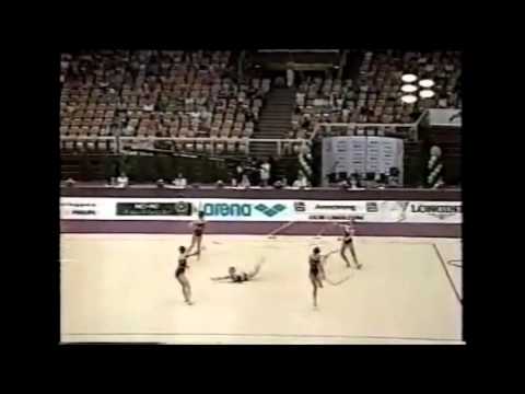 POLAND 3 ribbons 2 hoops - 1999 Europeans Budapest AA