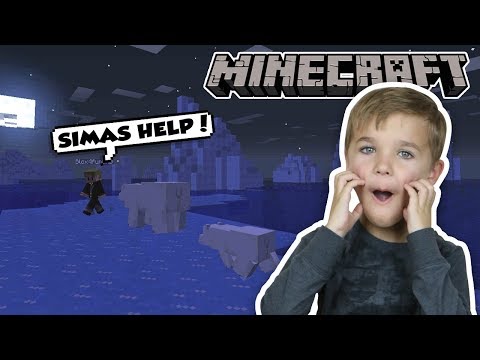 Vlogs4FUN - Minecraft: SURVIVE ON A TINY ISLAND CHALLENGE!!! (PART 2) DAD IS GETTING ATTACKED BY A POLAR BEAR