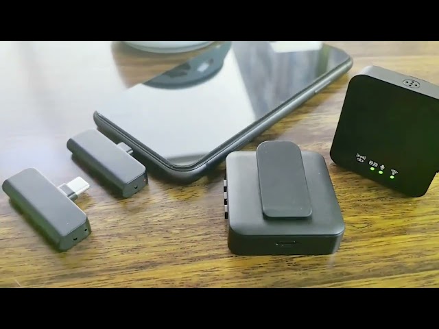 ميكرفون لا سلكي خاص بالجوال يدعم اجهزة الابل وكذلك...