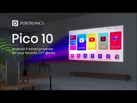 Portronics Smart Music Projector with Rear and Front Projection available at Hapuka.com