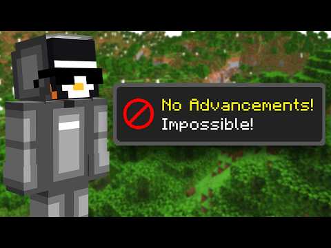 Beating Minecraft with NO ADVANCEMENTS!