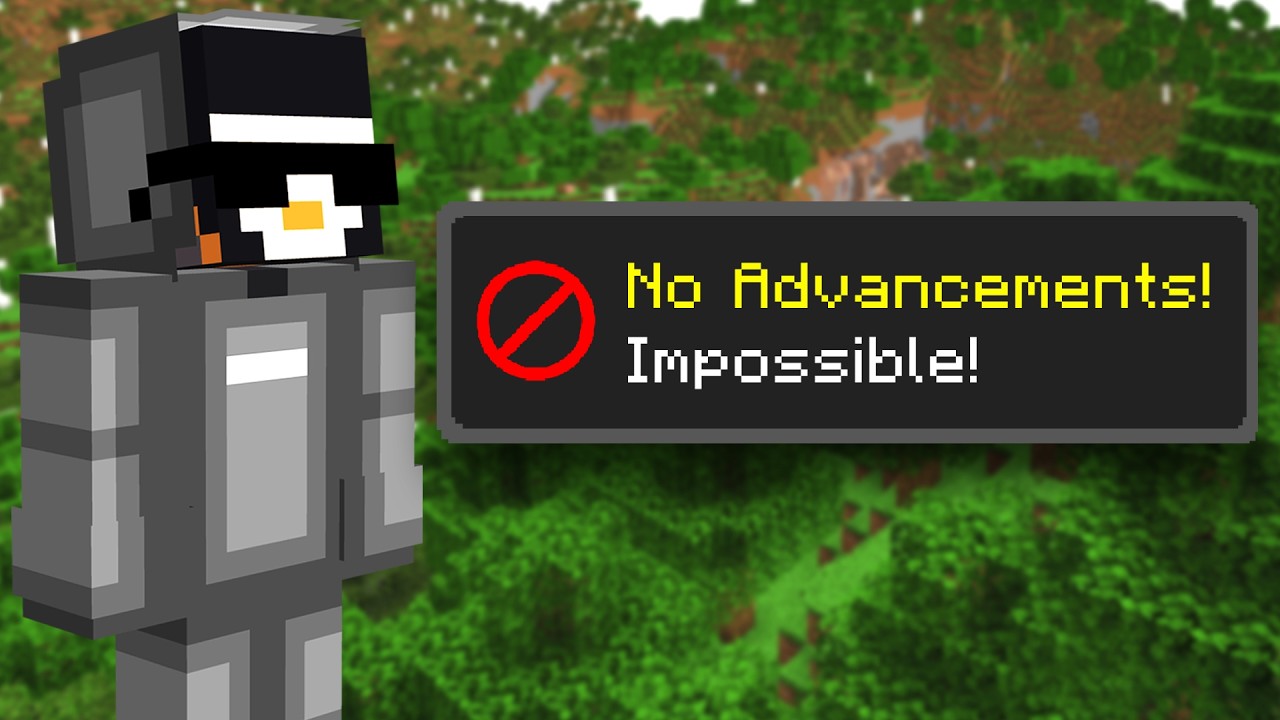 Beating Minecraft with NO ADVANCEMENTS!