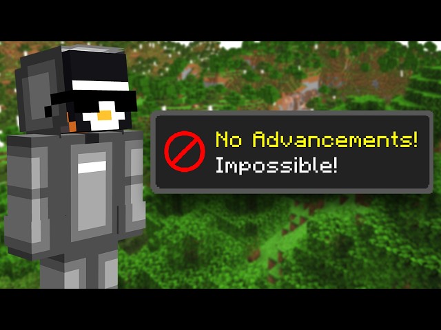 Beating Minecraft with NO ADVANCEMENTS!