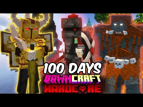I Survived 100 Days In DAWNCRAFT In Hardcore Minecraft Here's What Happened . . .