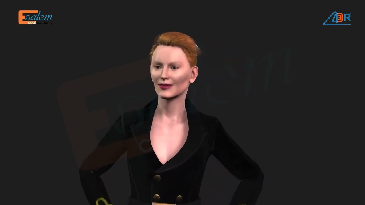 Tilda Swinton 2 Modello truccato 3D pronto per l'animazione Modello 3D
