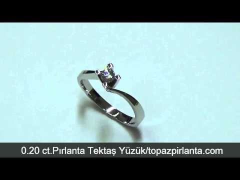 Topaz Pırlanta- Pırlanta 0.20 carat Tektaş Yüzük-Ürün Kodu:TPZ0247
