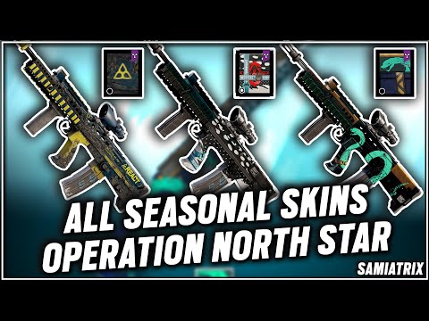 *NEW* All 3 Seasonal Skins with Attachment Skins Showcase In Game - Operation North Star