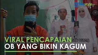 Viral Pencapaian Seorang Pria yang Bekerja sebagai OB dan Membuat Netizen Kagum