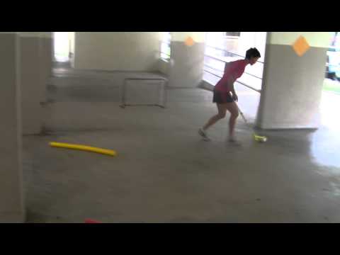 Floorball 7-up dribbles (backhand and forehand)