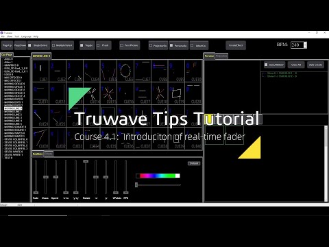 Truwave Tutorial Video - 11. Introduction of Real-time fader