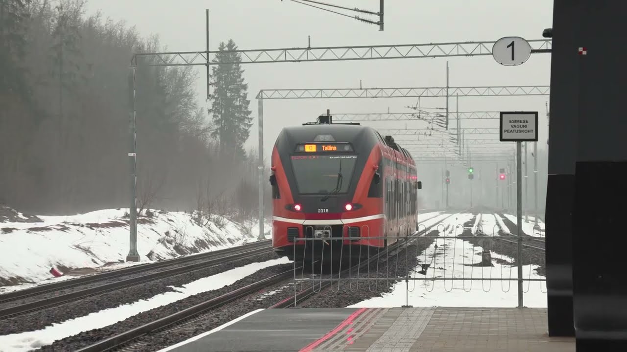Штадлерский дизель-поезд 2318 на ст. Каарепере / Stadler DMU 2318 near Kaarepere station