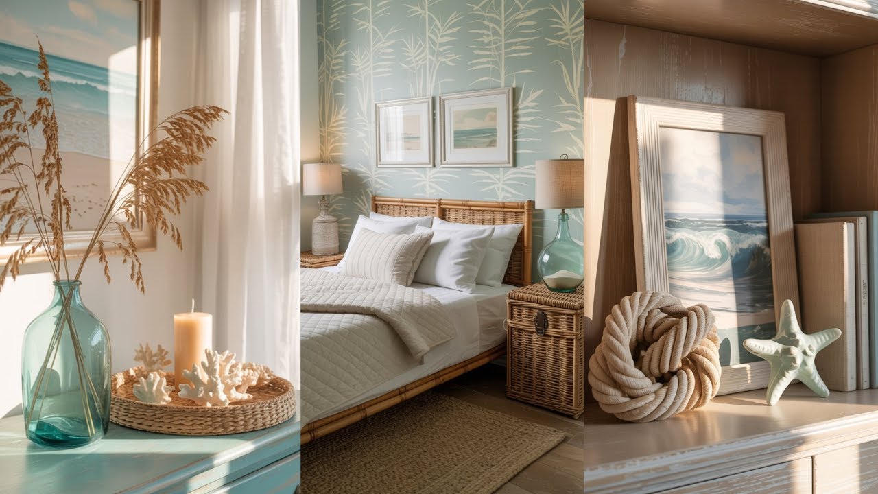 Coastal Bedroom Decor Ideas | Soft, Breezy & Serene Beach Cottage Style Inspiration