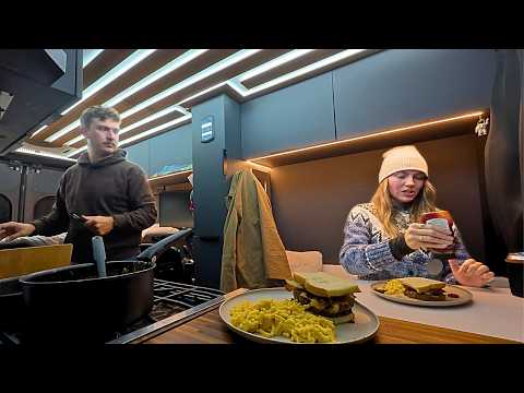 WINTER VANLIFE In Wyoming | Camping in 30°F