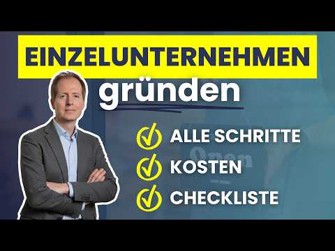 Einzelunternehmen gründen 2026: Schritt für Schritt, Kosten, Steuern