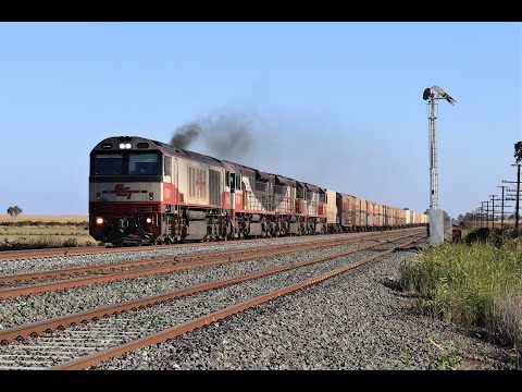 Four Locomotives on 7MB9 SCT Superfreighter CSR001 + SCT008 + SCT014 + SCT007 - Wallan VIC 6/3/2021