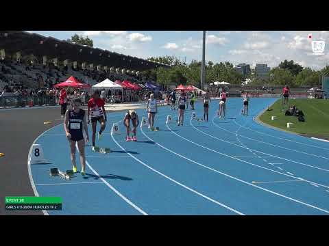 Girls U13 200m Hurdles Timed Final 2: 2022/23 State Track and Field Championships