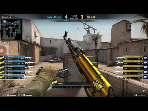 CS GO POV Demo Na'Vi Flamie 28 12 vs pro100 de dust2