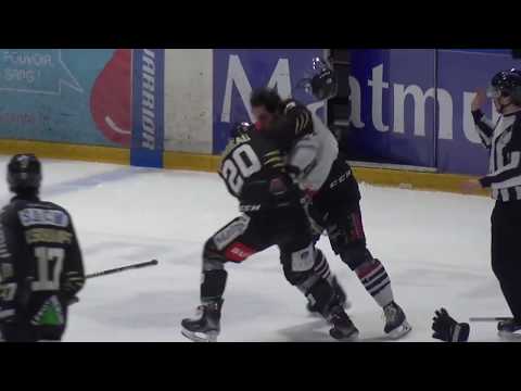 Hockey Fight : Kevin Dusseau Vs Jonathan Lessard, Rouen - Bordeaux