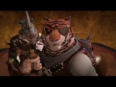 Tiger Claw  vs Shredder and Rahzar + Tiger Claw Gets Betrayed by Shredder