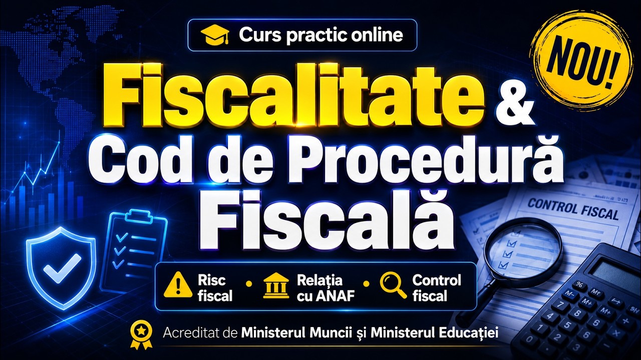 Imagine copertă pentru video: Curs Fiscalitate și Cod de Procedură Fiscală 2026 | Formator ANAF | Centrul APSAP