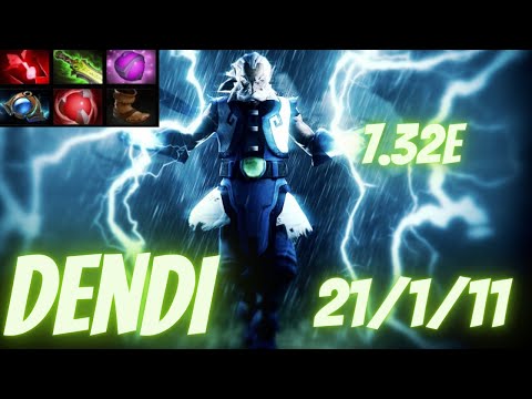Dendi Zeus mid pro game play 7.32e (2023) KDA 21/1/11
