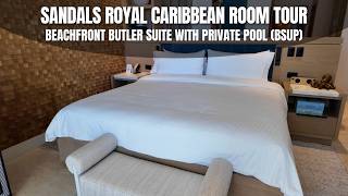 Sandals Royal Caribbean BSUP Room Tour I Beachfront Butler Suite with Private Po