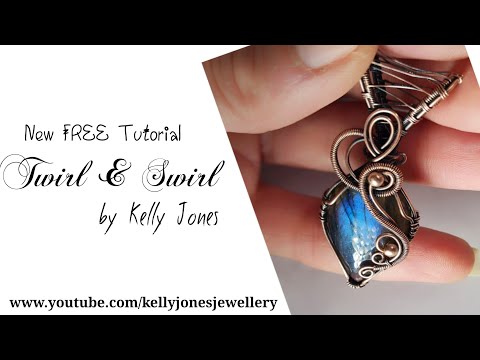 Wire Wrap Pendant Tutorial 'Twirl & Swirl' by Kelly Jones.