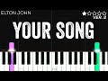 Elton John - Your Song | EASY Piano Tutorial