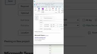How to create Microsoft Teams Meeting & share link in Outlook @VAINAVISMSOFFICE