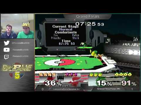BoPME 5 - Lanceinthepants/Noremac (Falco/Fox) vs. Voorhese/Gracen (Pikachu/Sheik)