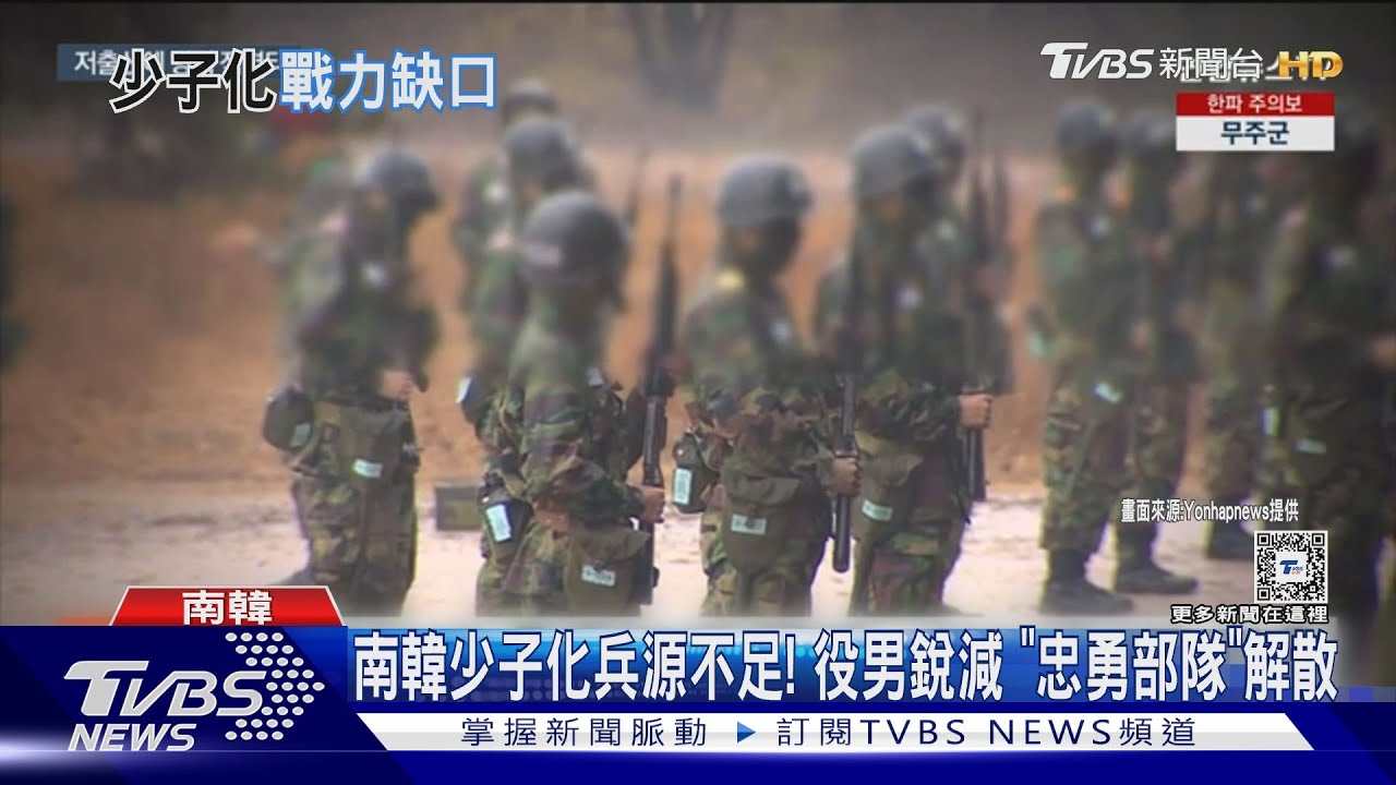 南韓少子化兵源不足! 役男銳減「忠勇部隊」解散