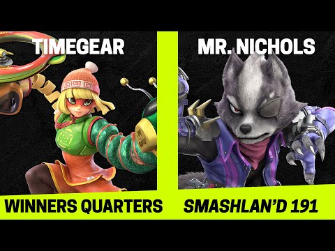 SmashLAN'd 191 Winners Quarters - TimeGear (Min Min) vs Mr. Nichols (Wolf) - SSBU Tournament