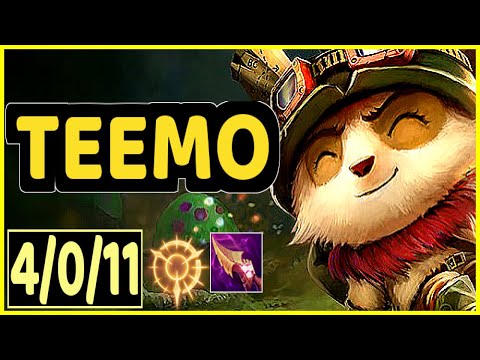TEEMO VS VOLIBEAR - 4/0/11 KDA JUNGLE GAMEPLAY