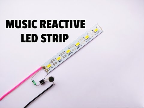 How to make 12V Music Reactive LED Strip By Using One Transistor..Simple Music Reactive LED Strip.. Video