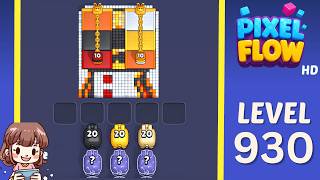 Pixel Flow Level 930 Solution Walkthrough