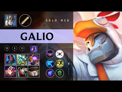 Galio Mid vs Syndra - KR Master Patch 26.02