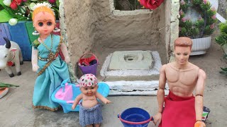 Barbie Doll All Day Routine In Indian Village/Radha Ki Kahani Part -194/Barbie Doll Bedtime Story||