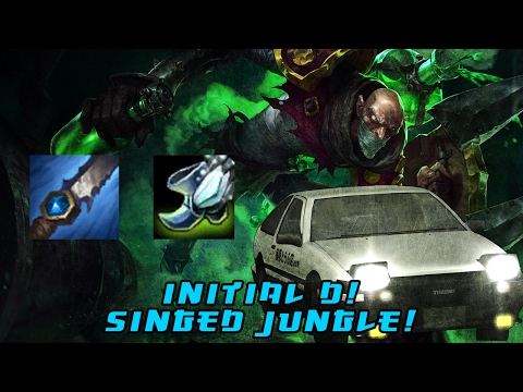 League of Legends SINGED JUNGLE GAMEPLAY - INITIAL D STYLE - GAS GAS GAS