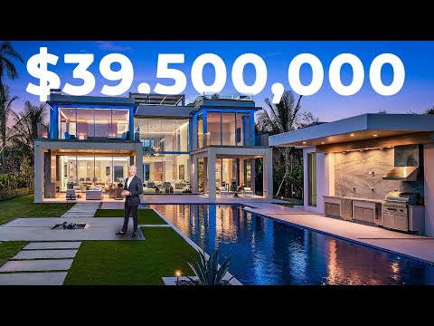 INSIDE a $39,500,000 Florida Billionaire's Waterfront Mansion