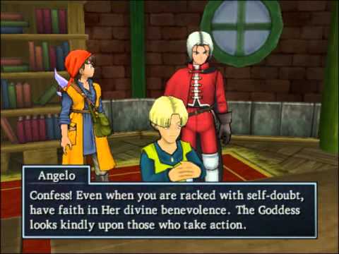 133 Dragon Quest 8 Cut-scene - Angelo gives advice to Praying Man in Orkutsk