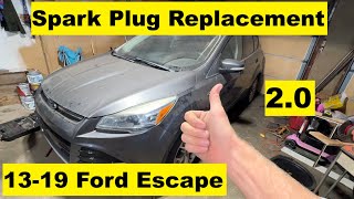 Spark Plug Replacement Ford Escape 2.0 Ecoboost 14 15 16 17 18 19 2013 2014 2015 2016 2017 2018 2019