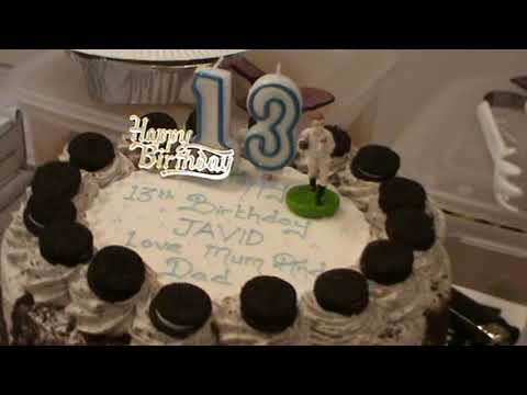 Javid's 13th birthday   ..oreo Cake from Simmons  bake  shop  England