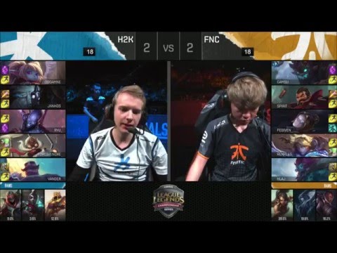 H2K  vs FNC Game 5 3rd Place Match EU LCS Spring 2016| H2K vs Fnatic G5 Third Place Match PLAYOFFS