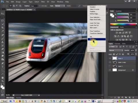 Photoshop cs6 tutorial out of bounds 3d train