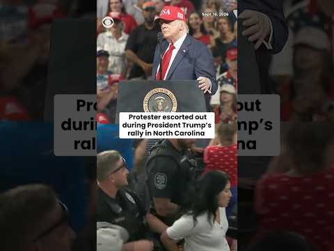 Protester escorted out of Trump's rally in Gastonia, North Carolina #shorts
