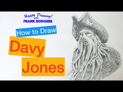How to Draw Davy Jones. Iconic Faces No 12. Happy...
