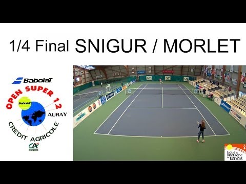 Victory of Snigur (UKR) over Morlet (FRA) (2/6 6/2 7/5) - Open Super 12 Auray Tennis