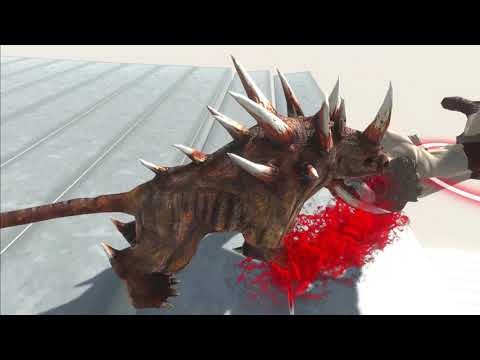 Animal Revolt Battle Simulator hell hound on wobbly buildings vs every unit