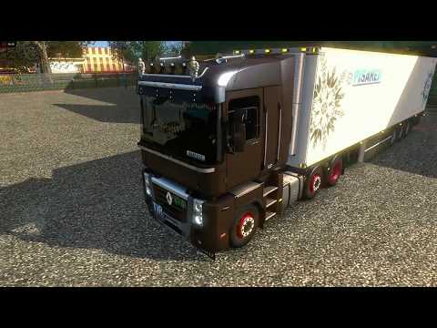 Renault Magnum with Trailer Lamberet - Euro Truck Simulator 2 v1.28 - Promods 2.20
